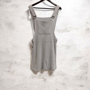 Zara Light Gray Mini Pinafore Dress